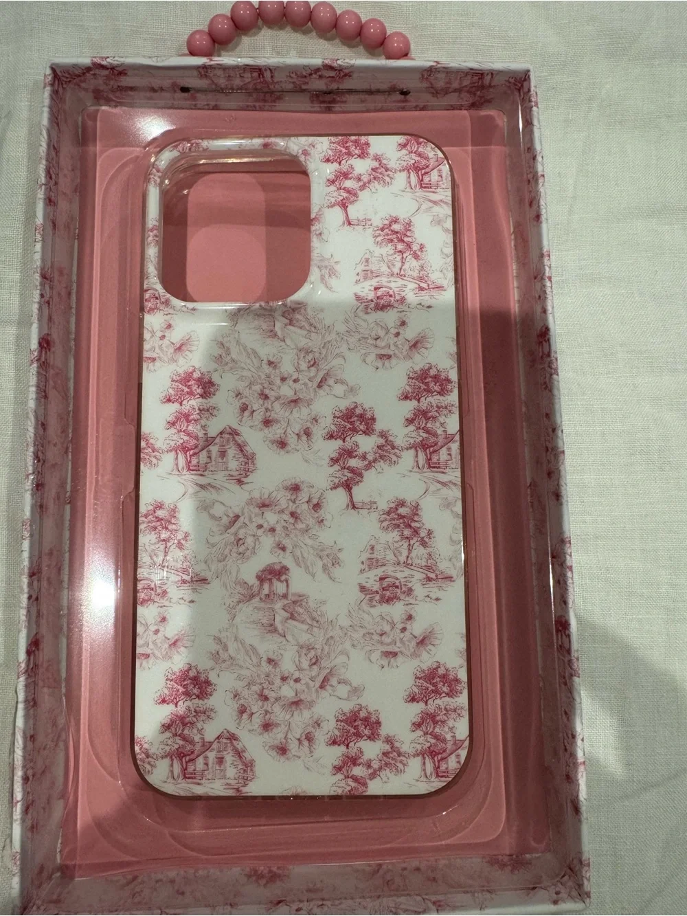 Floral MagSafe iPhone Case for iPhone 15 Pro Max / 14 Pro Max - Pink